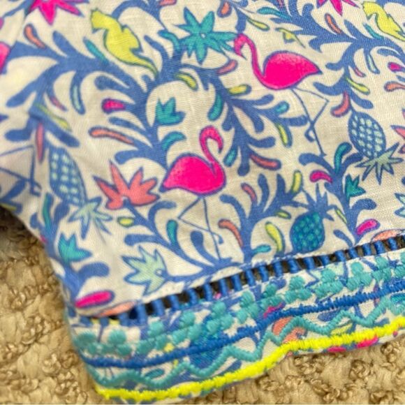 Ladies Vineyard Vines Flamingo Floral‎ Print Cotton Short Size XS - Picture 9 of 9
